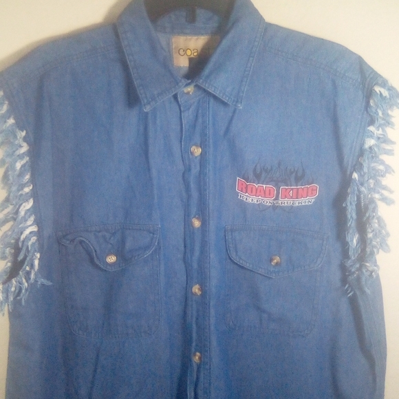 Coast Denim Chambray Trucker Shirt Road King - Picture 4 of 16